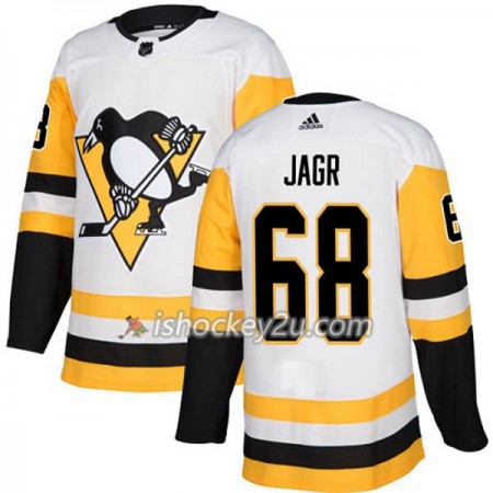 Dame NHL Pittsburgh Penguins Trøje Jaromir Jagr 68 Adidas 2017-2018 Hvid Authentic